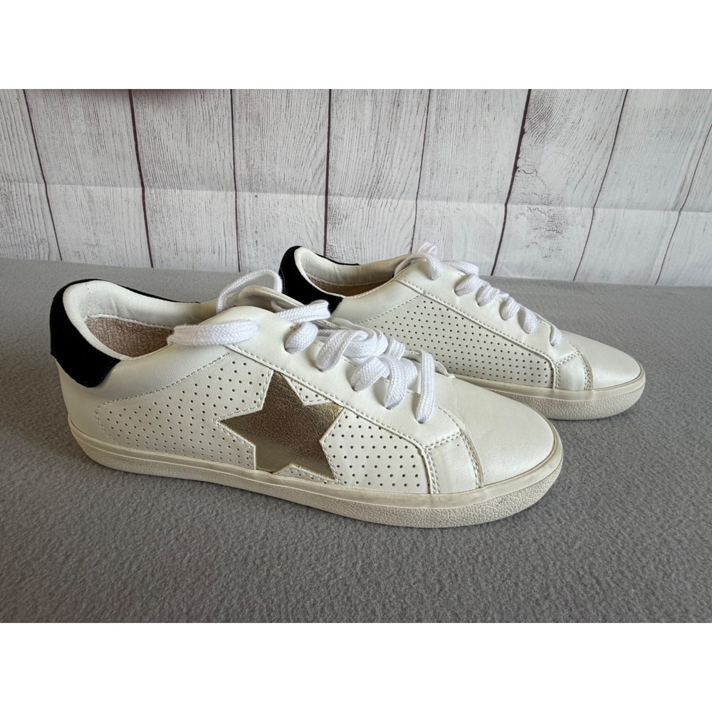 Vintage Havana Gadol White Gold Multi Star SneakersWomens 10 Low Top Leather